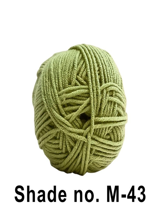 VCR 4ply Mileatry Green Yarn, 100 Grams Hank, 190 Meters Length, Acrylic Ball for Crochet and Knitting, Soft Crosia Threads, Pack of 1 Yarn, Suitable for DIY Crafts - Image 2